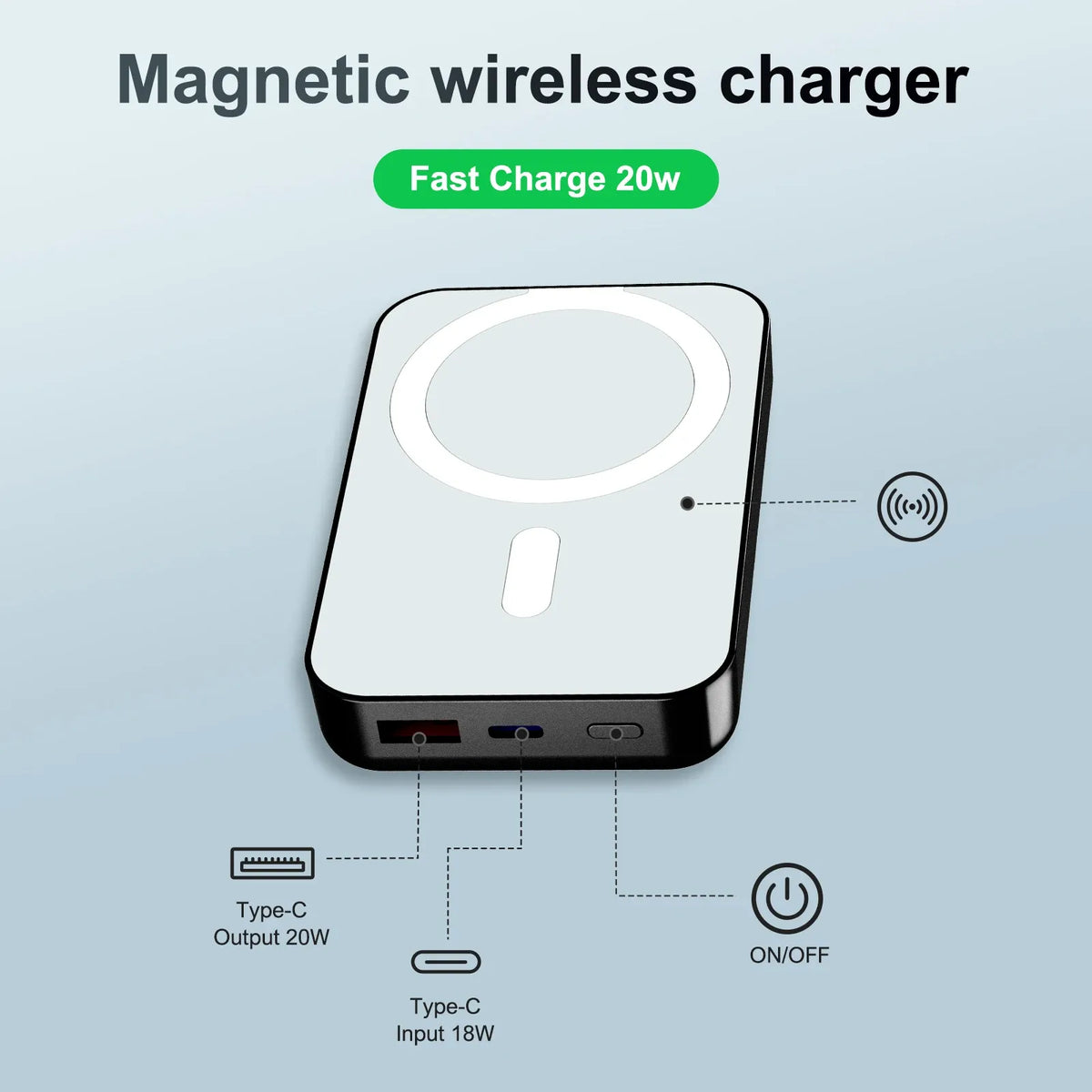 Mağazam Taşınabilir Şarj Aleti 10000mAh